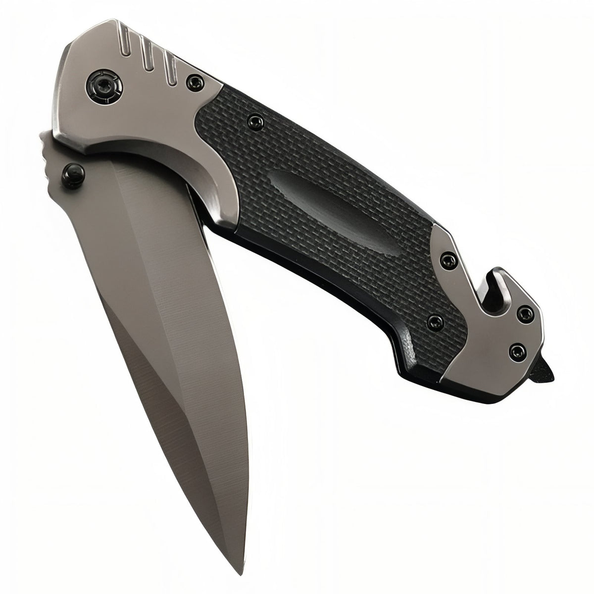 Folding Hiking Knife - Black and Gray