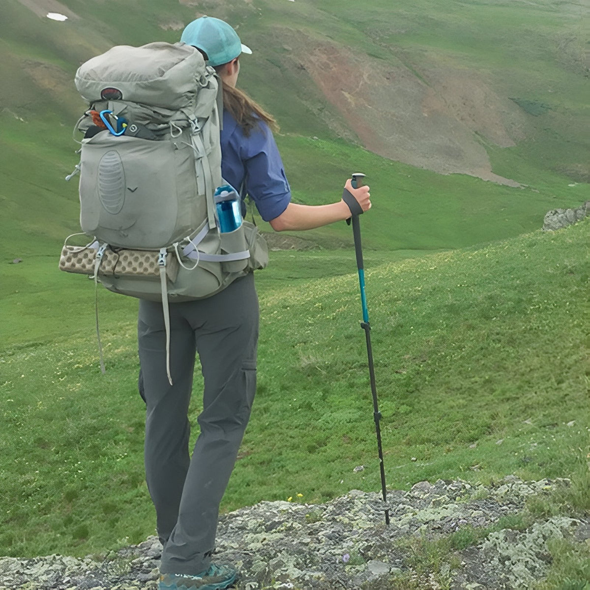 Handheld Hiking Filter Water Bottle - Green