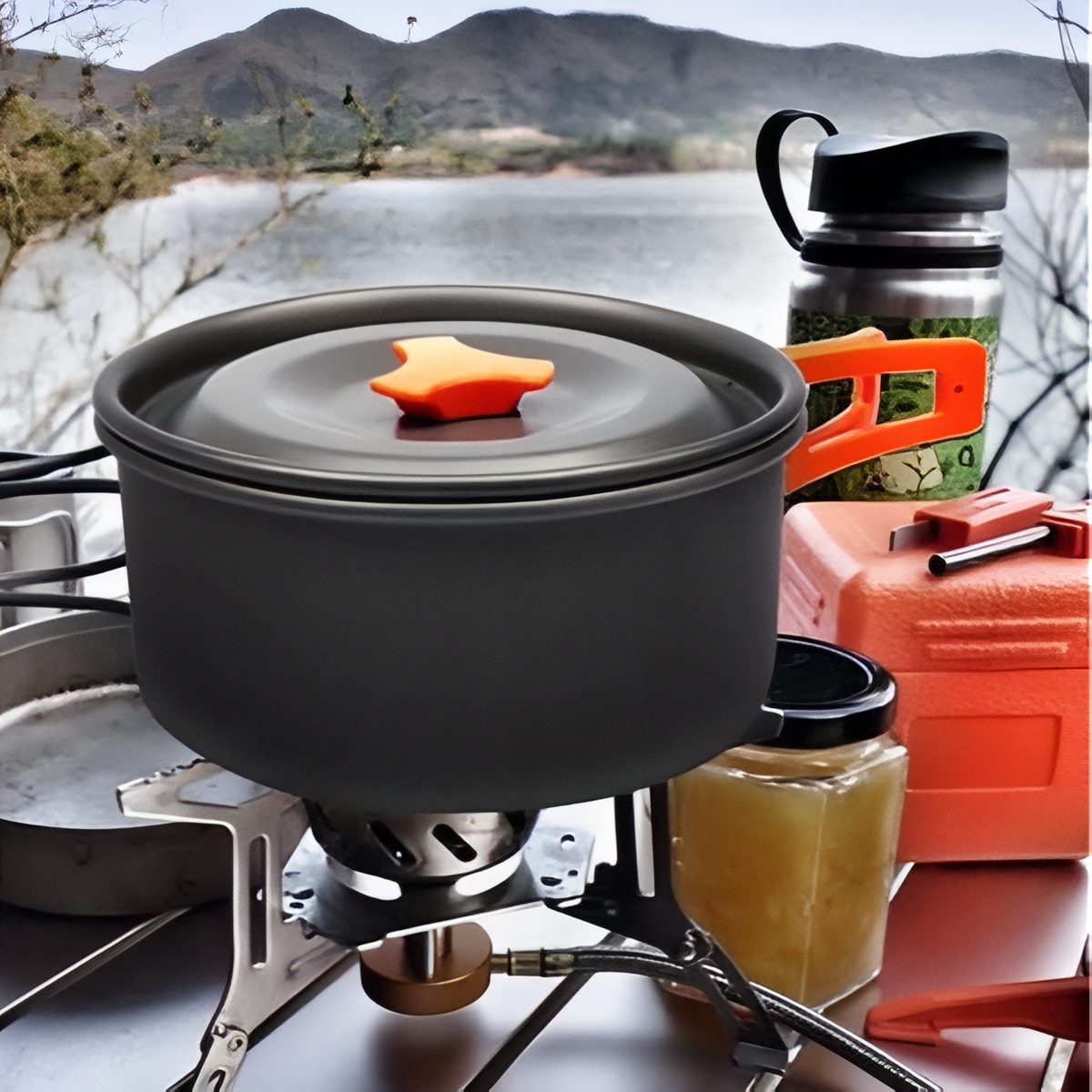 Outdoor setup for 3-Person Cookset - Kit A - Kit B - Kit C - Kit D