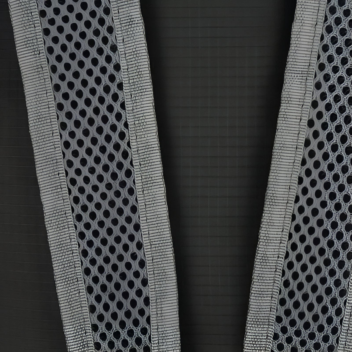 Close-up of the breathable strap on the Foldable Hiking Backpack 20L - Black and Red - Navy Blue and Orange - Gray and Blue