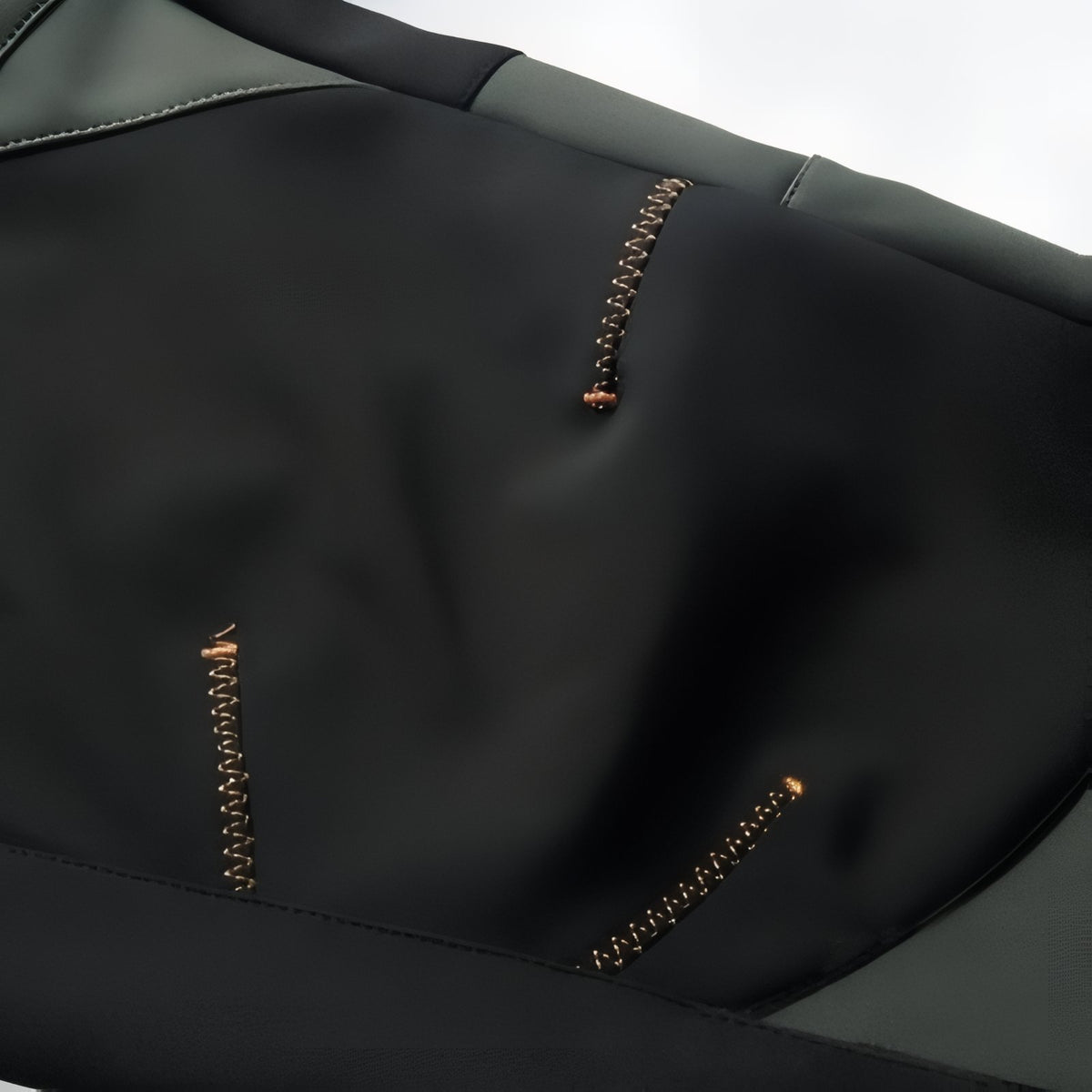 Men's Water-Repellent Hiking Pants close-up zip closure - Dark Green and Black - Dark Gray and Orange - Black and Orange