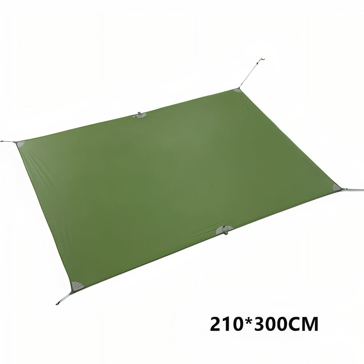 Ultra Lightweight Hiking Tarp unfolded - Olive Green