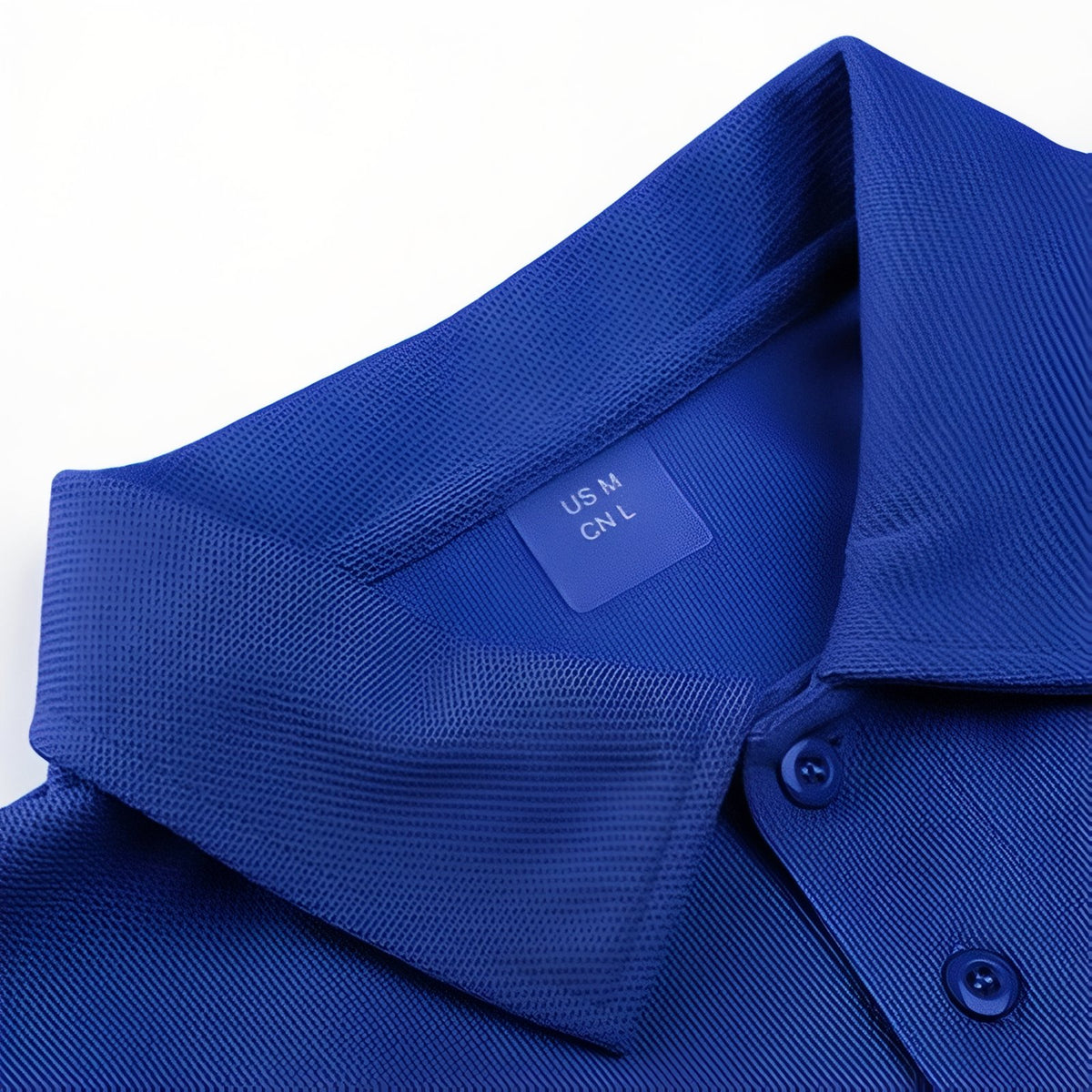 Men's Sweat-Wicking Hiking T-Shirt close-up polo collar - Green - Powder Pink - Cobalt Blue - White - Deep Black - Turquoise - Sky Blue - Light Blue - Charcoal Gray - Navy Blue