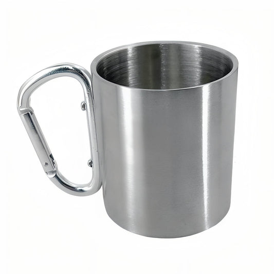 Carabiner Stainless Steel Mug - Grey