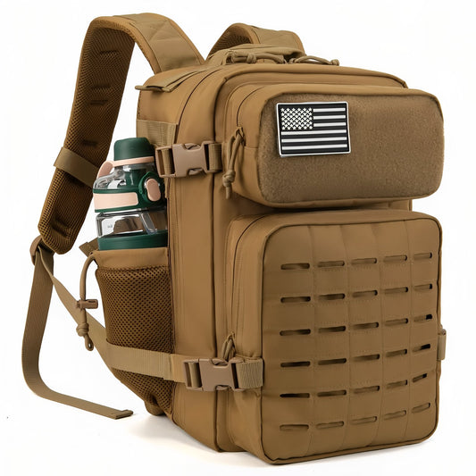 Military Backpack Sand 25L - Dark Brown