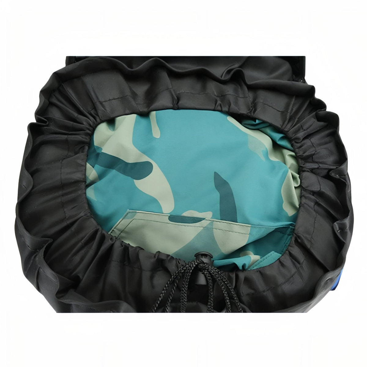 Close-up of Trekking Backpack interior - Light Blue - Red - Green - Navy Blue - Black