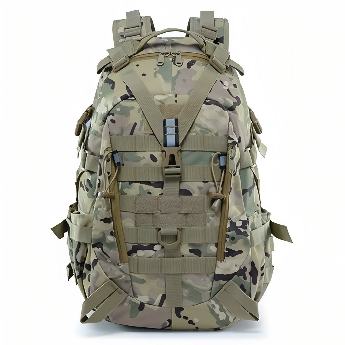 Sac à Dos Randonnée Militaire 40L - Vert Clair Camouflage