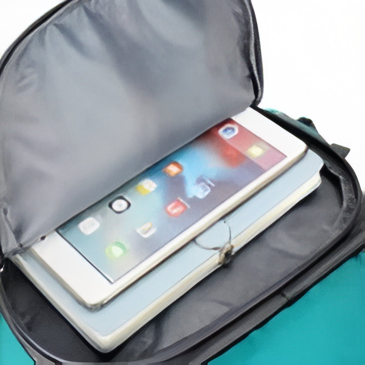 Multi-Pocket Hiking Backpack 55L open compartment - Turquoise and Gray - Dark Gray and Black - Dark Gray and Navy Blue - Deep Black - Orange and Gray
